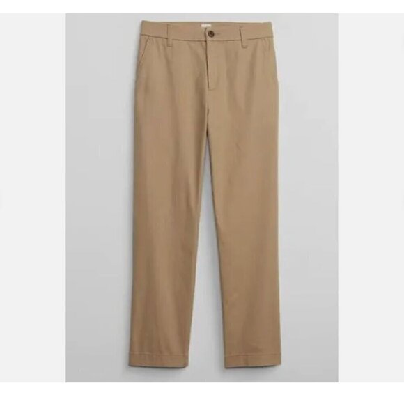 GAP Mid Rise Girlfriend Khakis Moonless Night Washed Black Pants Size 4 TALL NWT - Picture 4 of 8